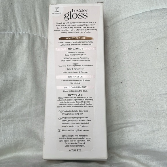L'Oreal Paris Le Color One Step Toning Hair Gloss, Honey Blonde, 4 Ounce - Picture 2 of 2